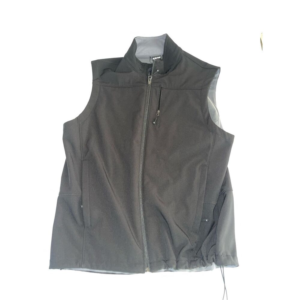 Men's SOLARIS Full Zip SOFT-SHELL Lined Black VEST Jacket Size Large A53